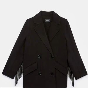 The Kooples - Wool Coat with Fringing
